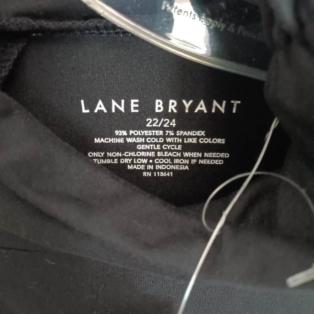 Lane Bryant NWT Black Mock Neck Long Sleeve Lightweight Pullover Top Sz 22 - Picture 4 of 8